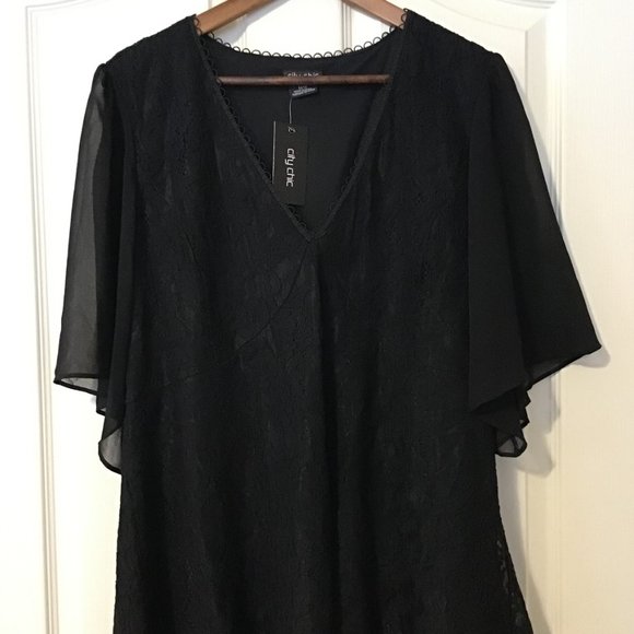 City Chic High Born Lace Top - Picture 4 of 8